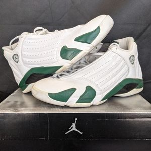 Air Jordan 14 Retro White/Black Forest-Lt Graphite Size 11 Men's